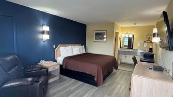 Kamer, 1 kingsize bed | Een bureau, gratis wifi, beddengoed