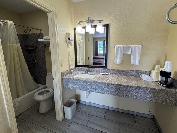 Room, 2 Double Beds | Bathroom | Combined shower/tub, hair dryer, towels, soap - Westwoods Motel (Fulton)