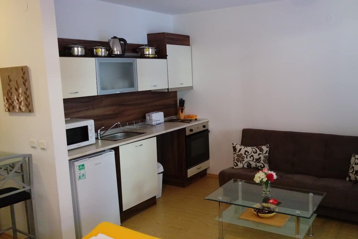 Familie studio (2 adults + 1 child) | 1 slaapkamer, luxe beddengoed, een kluis op de kamer