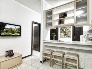 Two Bedroom Apartment | Private kitchen | Fridge, stovetop, coffee/tea maker, electric kettle