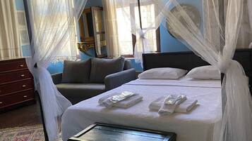 Luxury Double Room, Upper floor | Egyptian cotton sheets, premium bedding, pillowtop beds, minibar