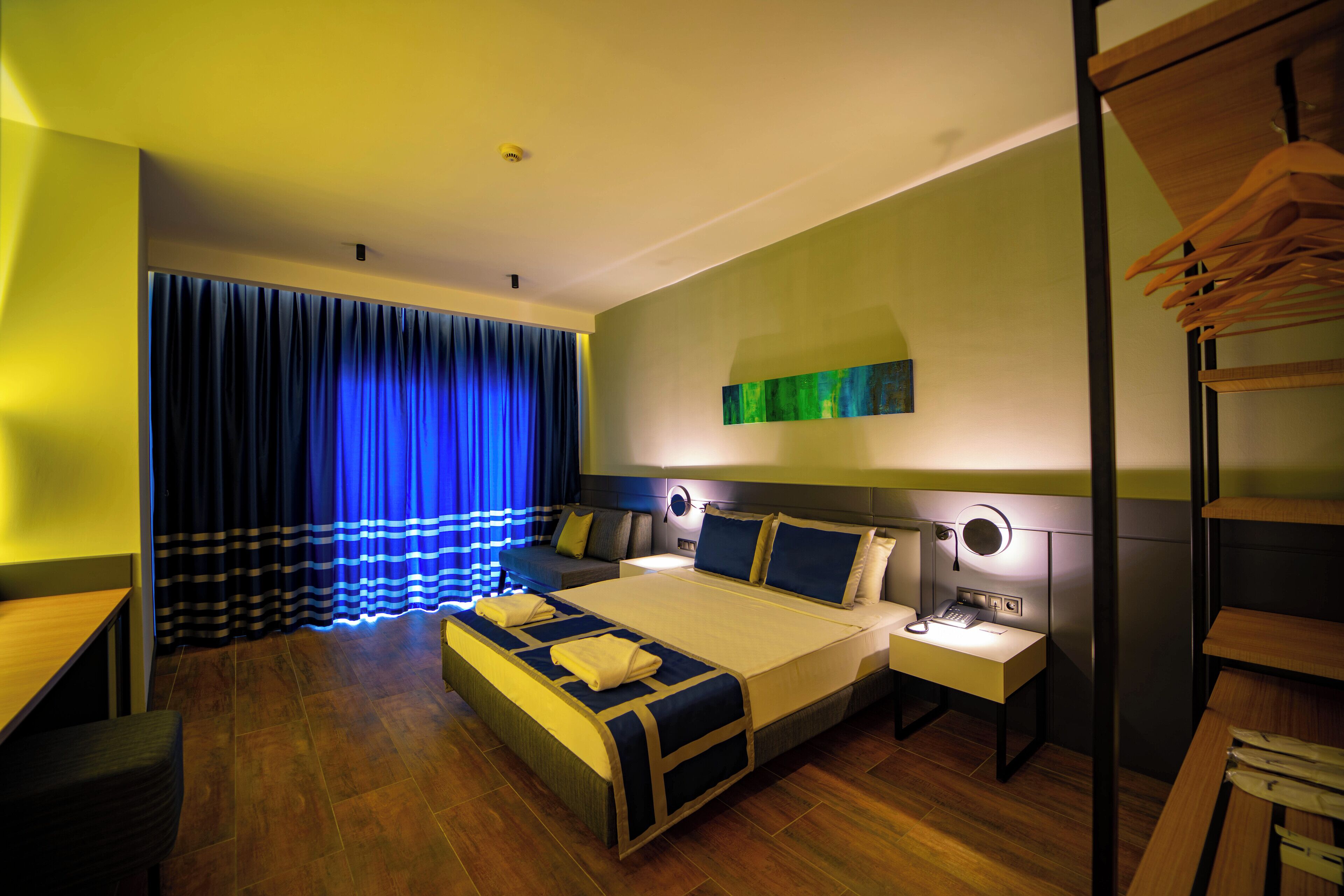 Premium bedding, minibar, in-room safe, soundproofing