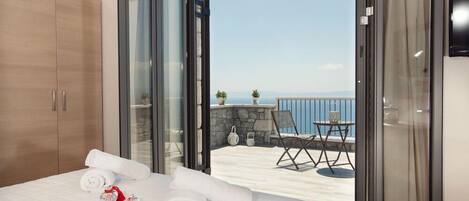 Dúplex, vista al mar | Insonorización, tabla de planchar con plancha y cunas gratuitas