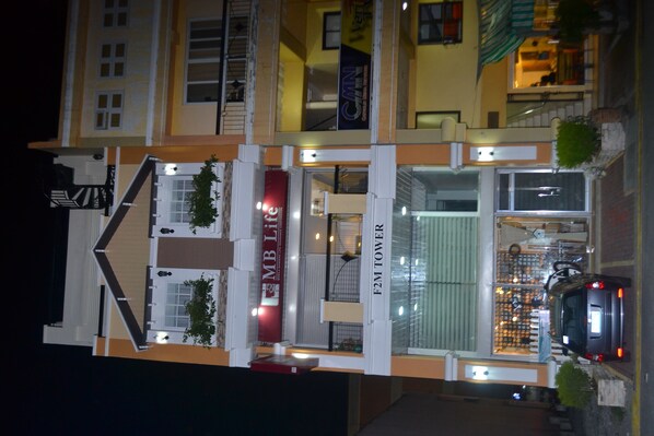 Front of property – evening/night