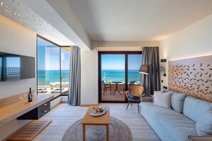 Executive Suite, Sea View | In-room safe, free WiFi, bed sheets - Atlantis Beach Hotel (Rethymno)
