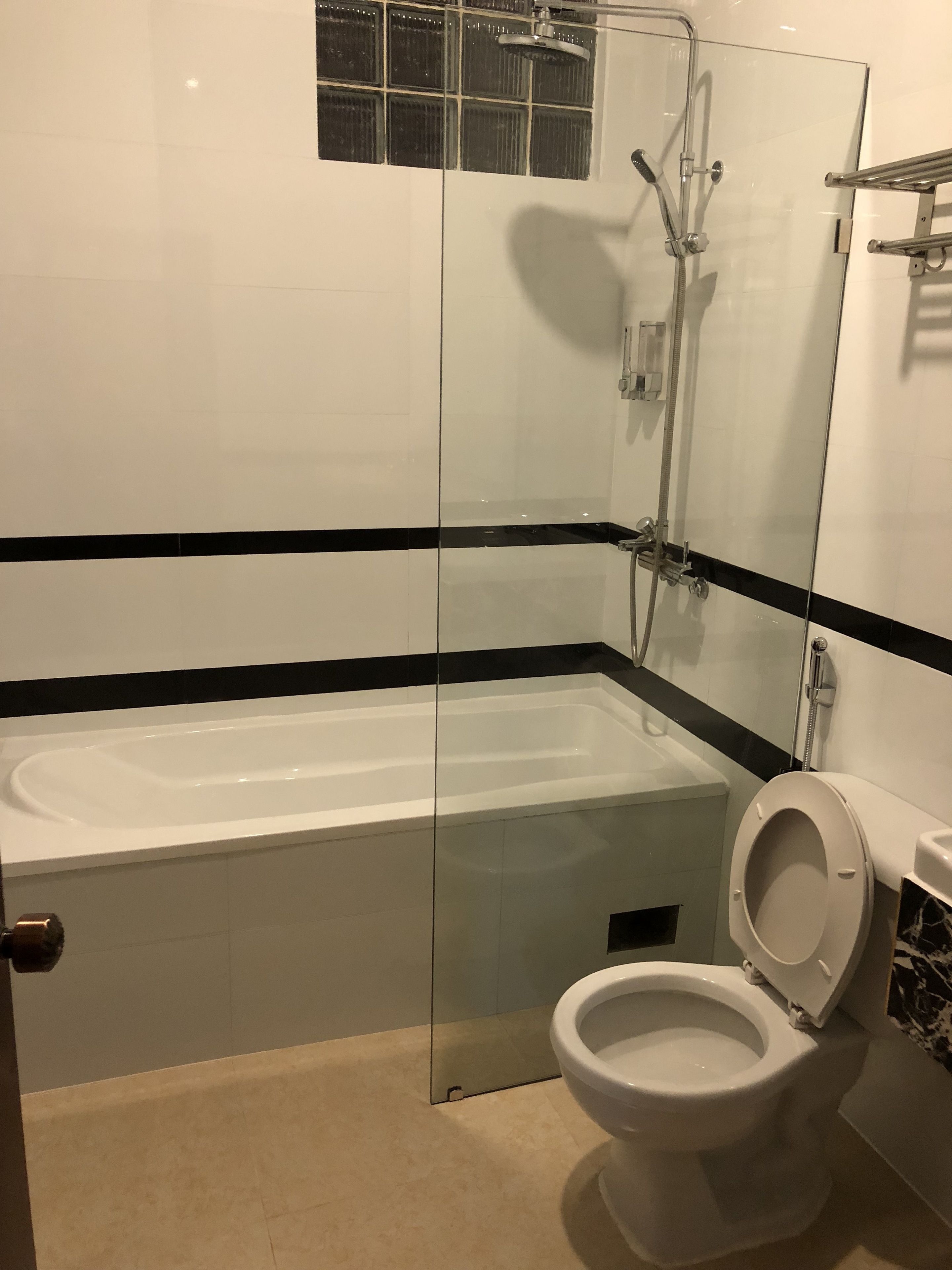 free toiletries, bathrobes, slippers, towels