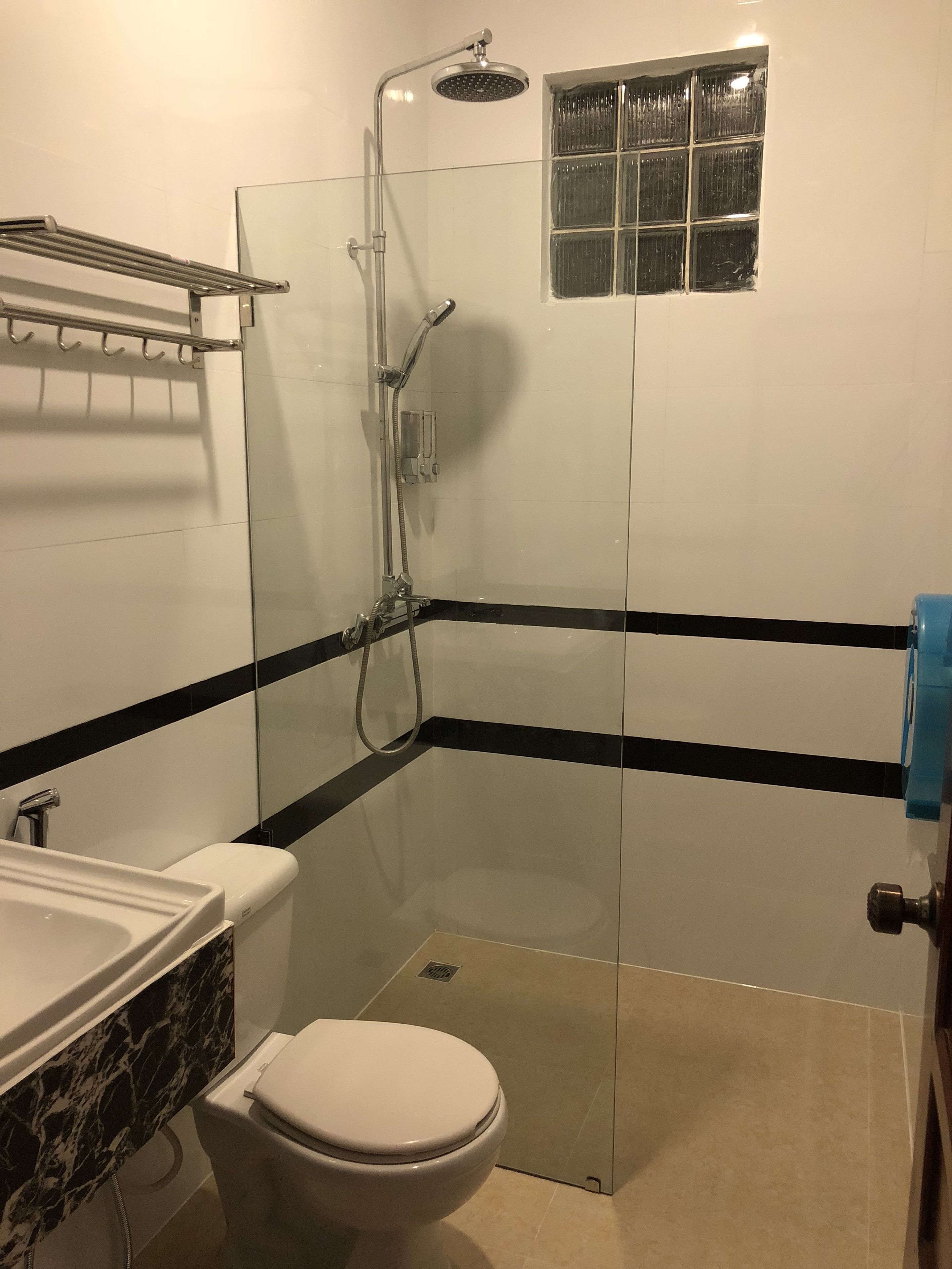 free toiletries, bathrobes, slippers, towels