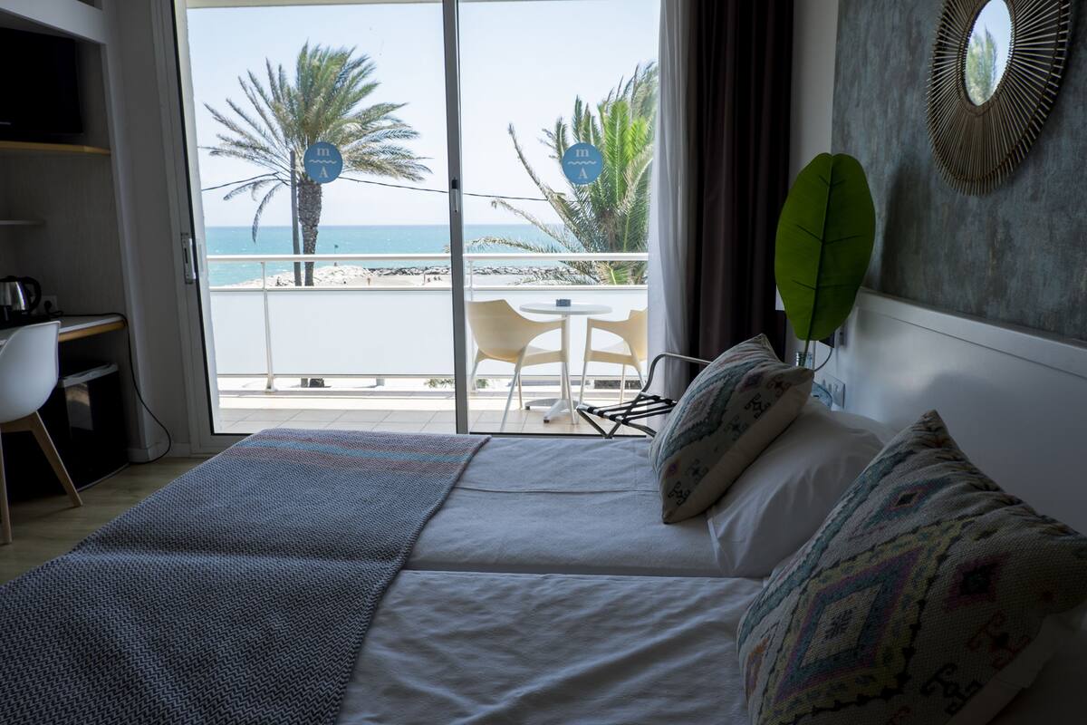 standard double or twin room, balcony, sea view | view from room