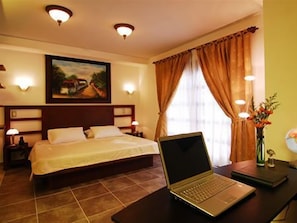 Blackout curtains, rollaway beds, free WiFi