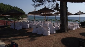Outdoor wedding area