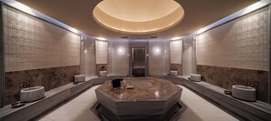 Sauna, steam room, Turkish bath, body treatments, aromatherapy