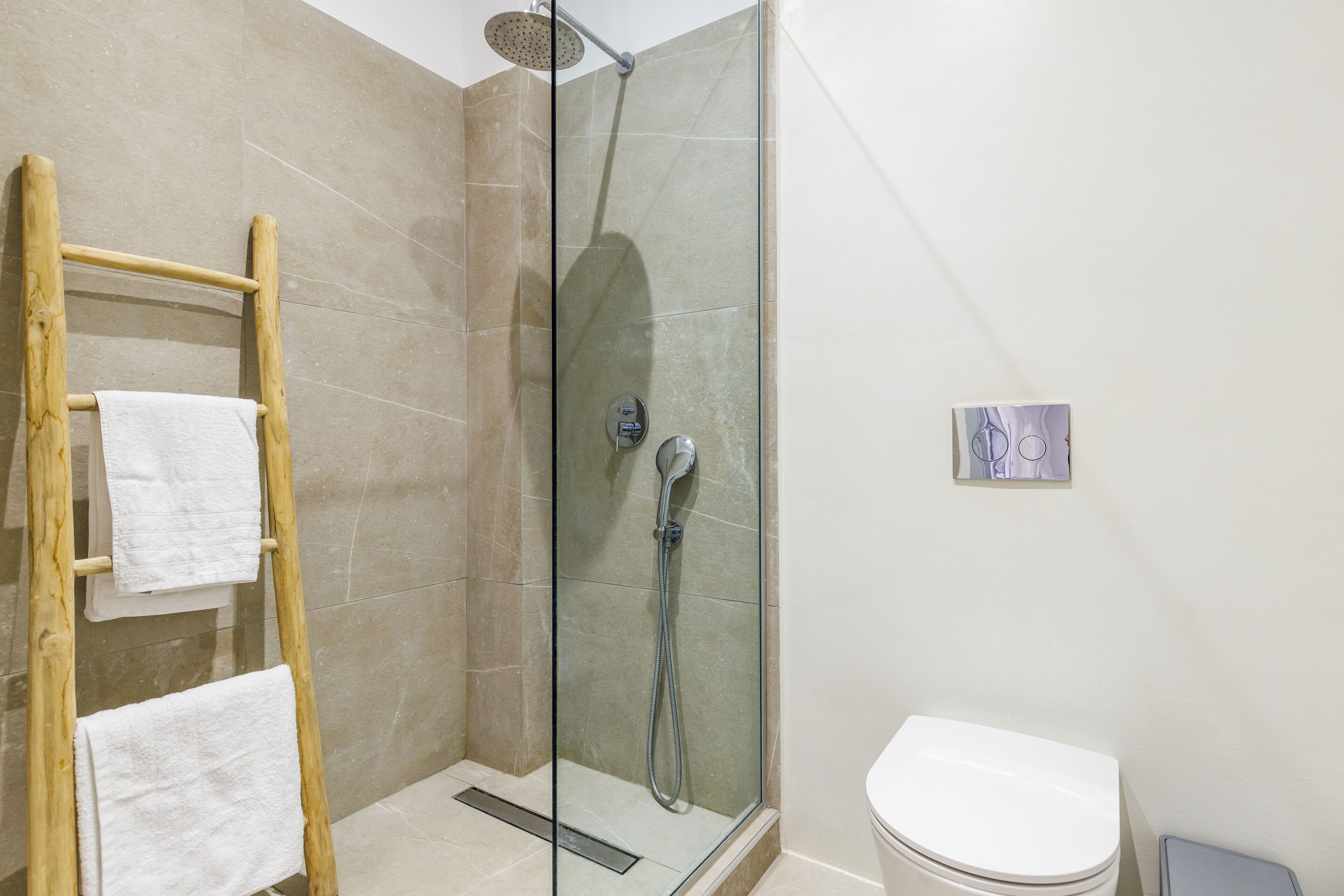 free toiletries, hair dryer, towels