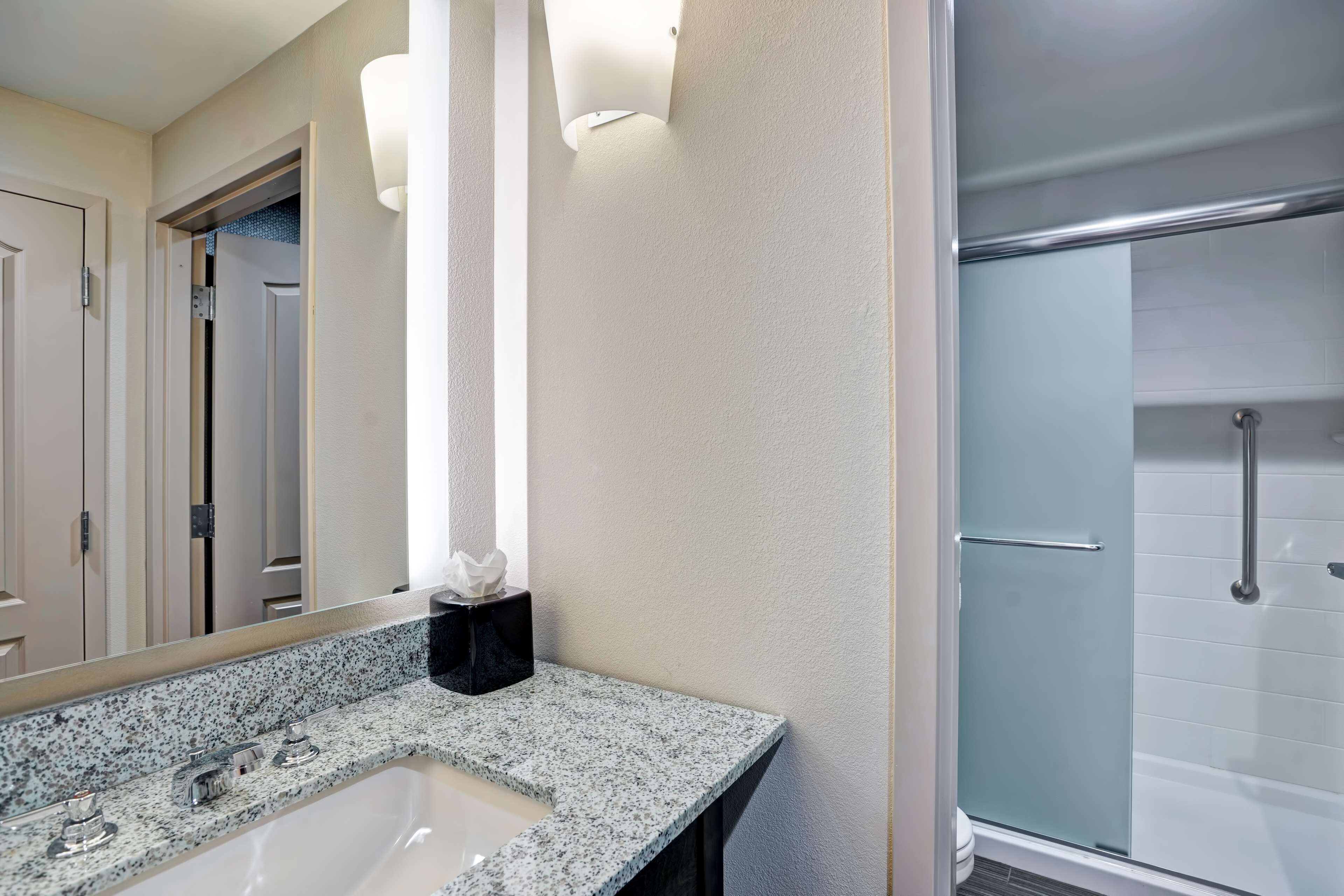 free toiletries, hair dryer, towels