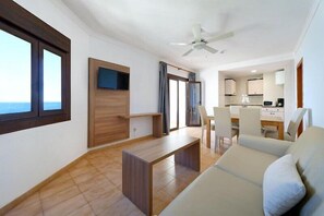 Apartment, 2 Bedrooms, Sea View (6 pax) | Living area | TV
