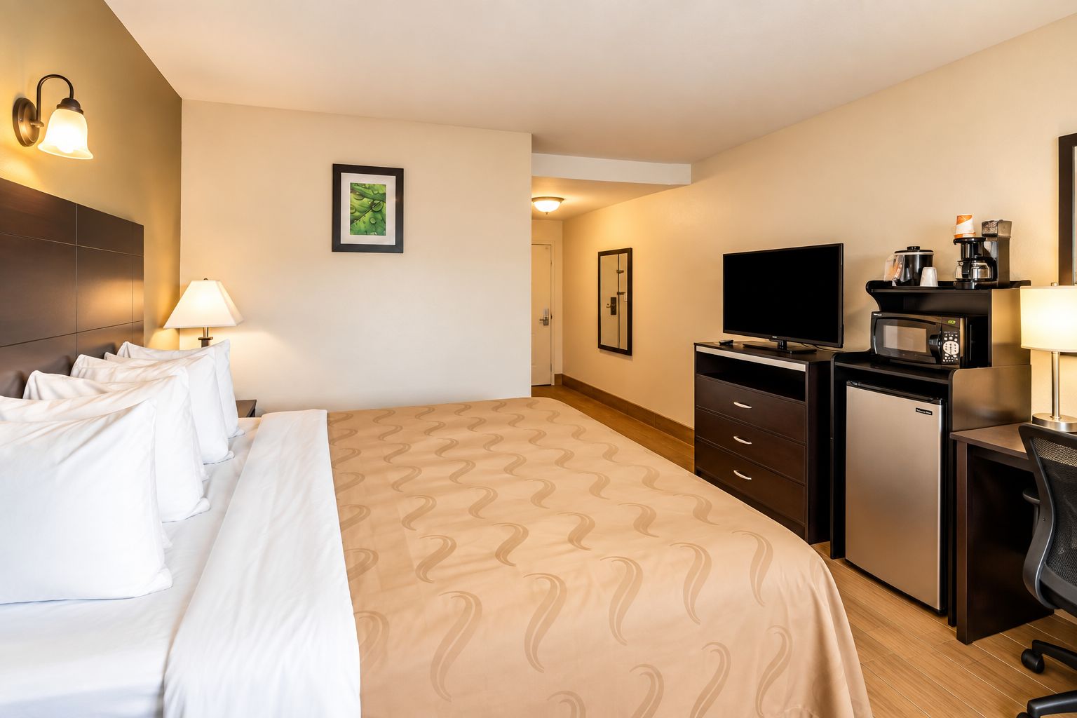 Standard Room, 1 King Bed, Non Smoking | 1 bedroom, desk, laptop workspace, blackout drapes