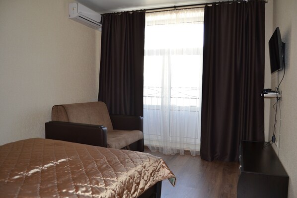 Apartment, Balcony (For 3 people) | 1 bedroom, premium bedding, blackout curtains, iron/ironing board - Comfortable modern apartment at Kremlin (Kazan)