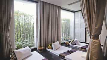 Couples treatment room(s), body treatments, aromatherapy, Thai massages