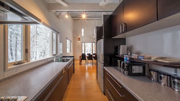 2 Bedroom Chalet | Private kitchen | Full-sized fridge, microwave, oven, stovetop