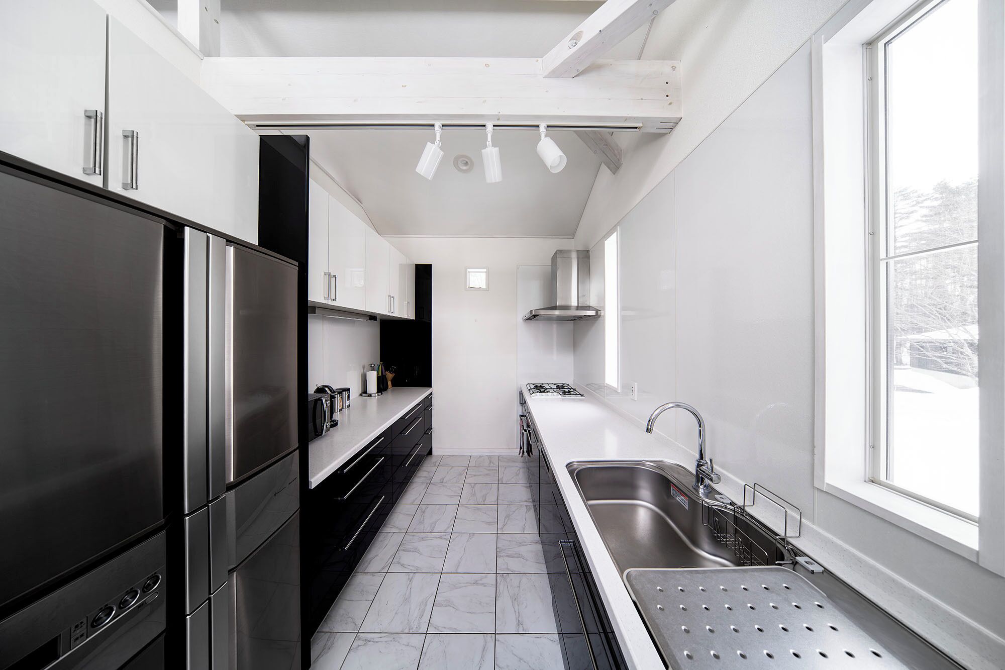 2 Bedroom Chalet | Private kitchen | Full-sized fridge, microwave, oven, stovetop