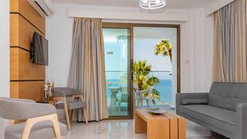 Apartment, 1 Bedroom, Sea View | Living room | LCD TV