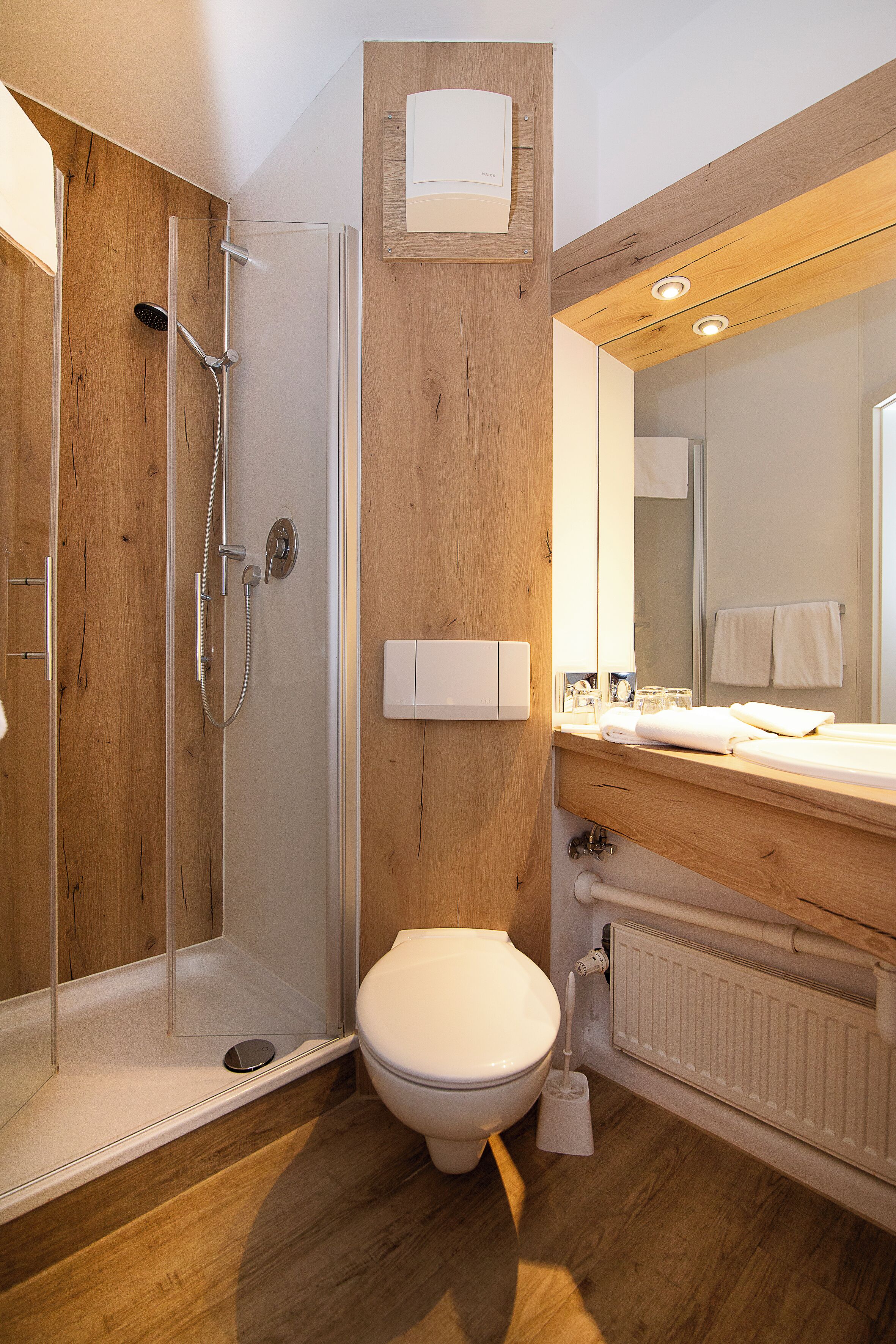 apartment | bathroom | shower, hair dryer, towels