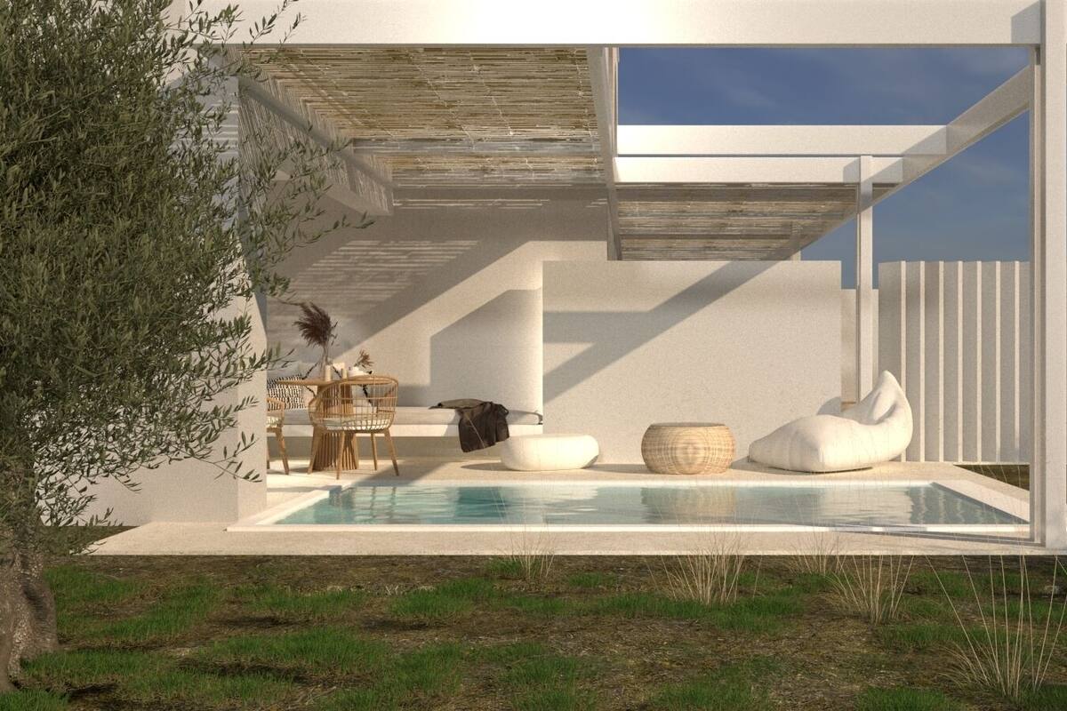 Double Room with Private Pool Land View | 1 bedroom, in-room safe, blackout curtains, soundproofing