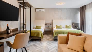 Literie de qualité supérieure, bureau, chambres insonorisées