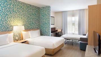 Suite, 2 Double Beds | In-room safe, desk, iron/ironing board, free WiFi