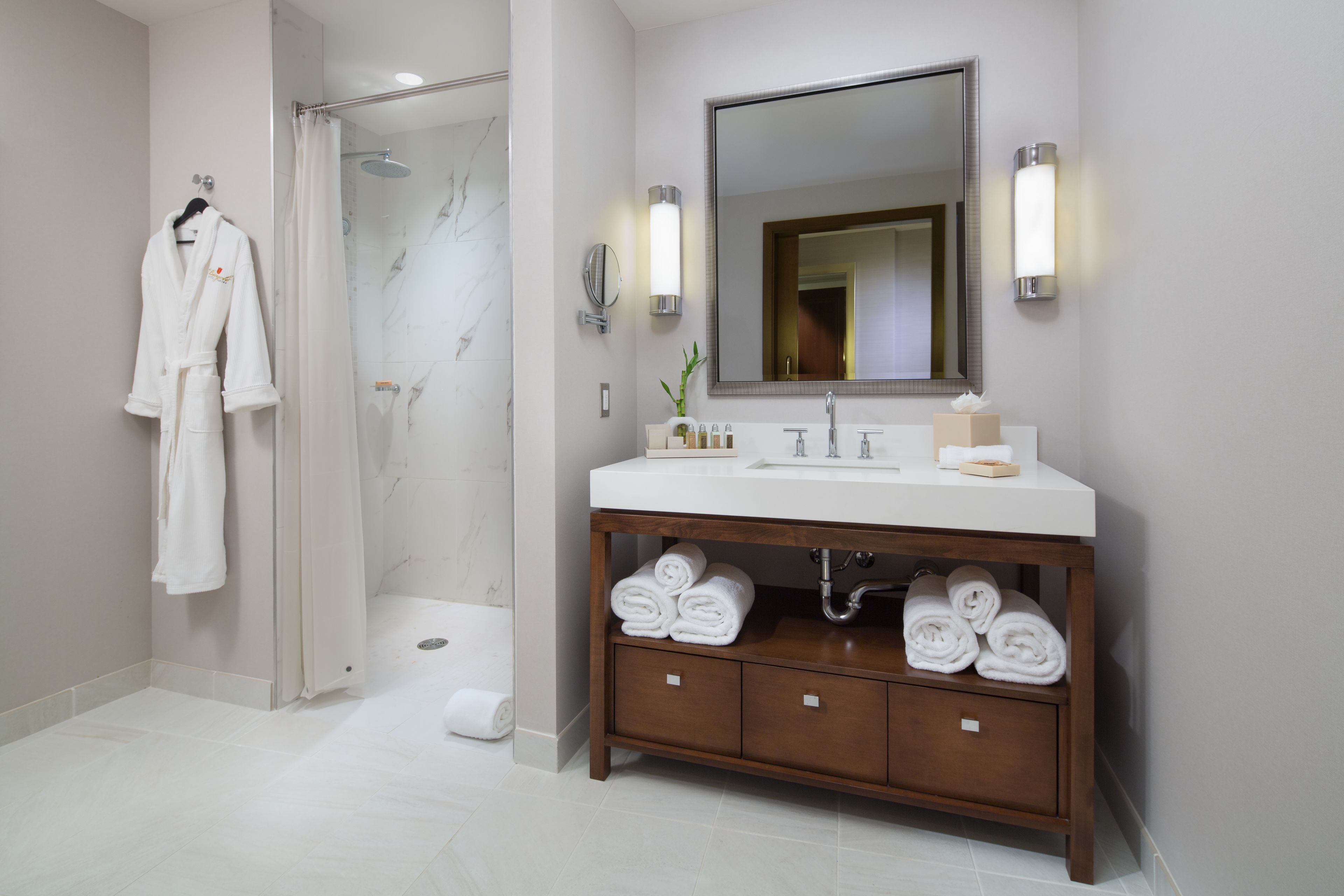 free toiletries, hair dryer, towels