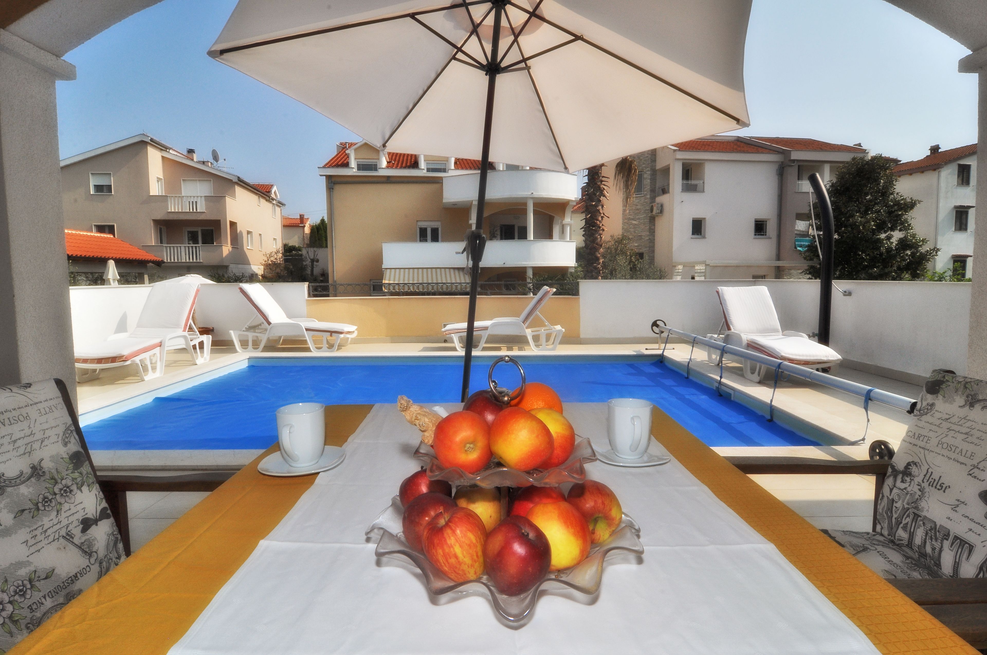 Luxury Apartment, 2 Bedrooms, Private Pool, Pool View | Terrace/patio