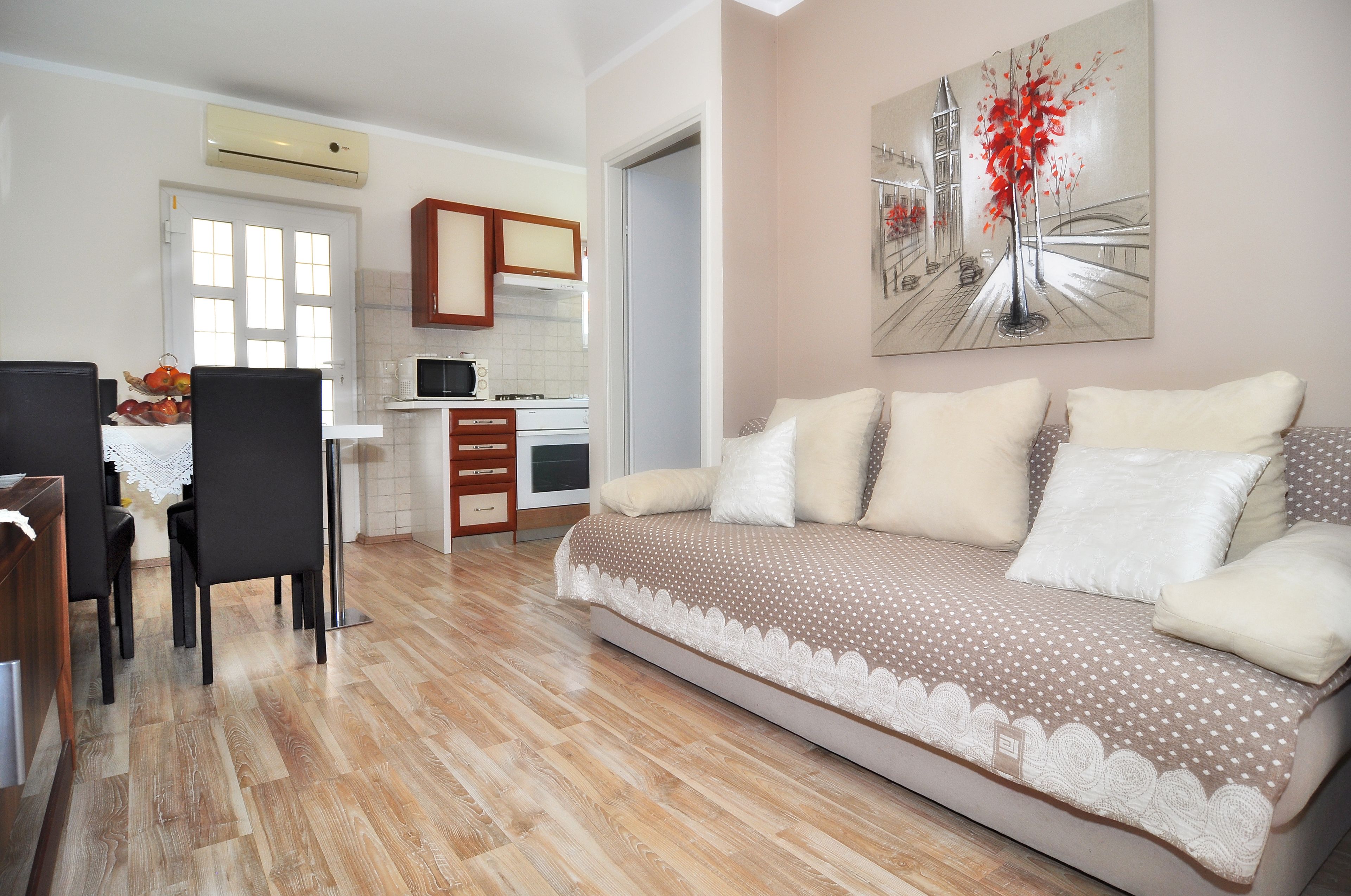 Apartment, 2 Schlafzimmer, Terrasse, Poolblick | Wohnbereich
