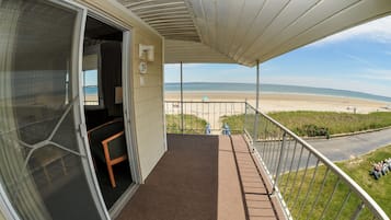 C-Section Suite, King size bed + sofa queen bed, second floor with balcony, oceanfront | Balcony view