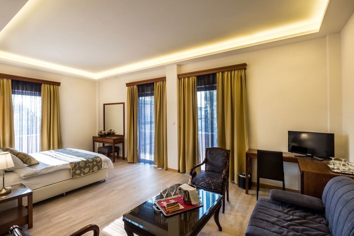 Minibar, caja de seguridad en la habitación, wifi gratis y ropa de cama 