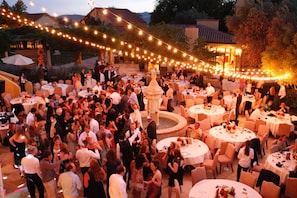 Outdoor banquet area