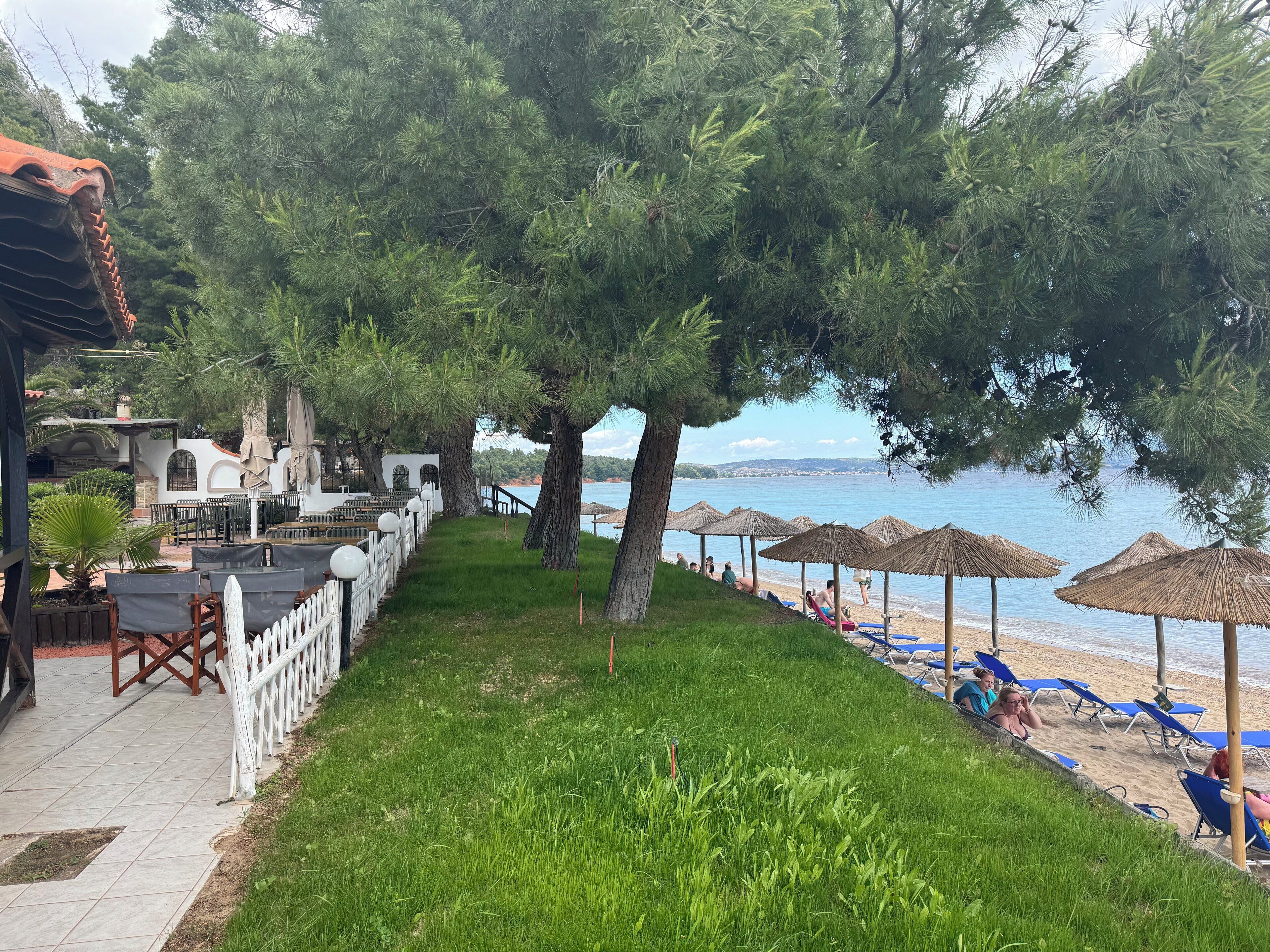 On the beach, beach bar