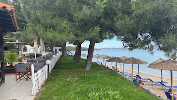 On the beach, beach bar