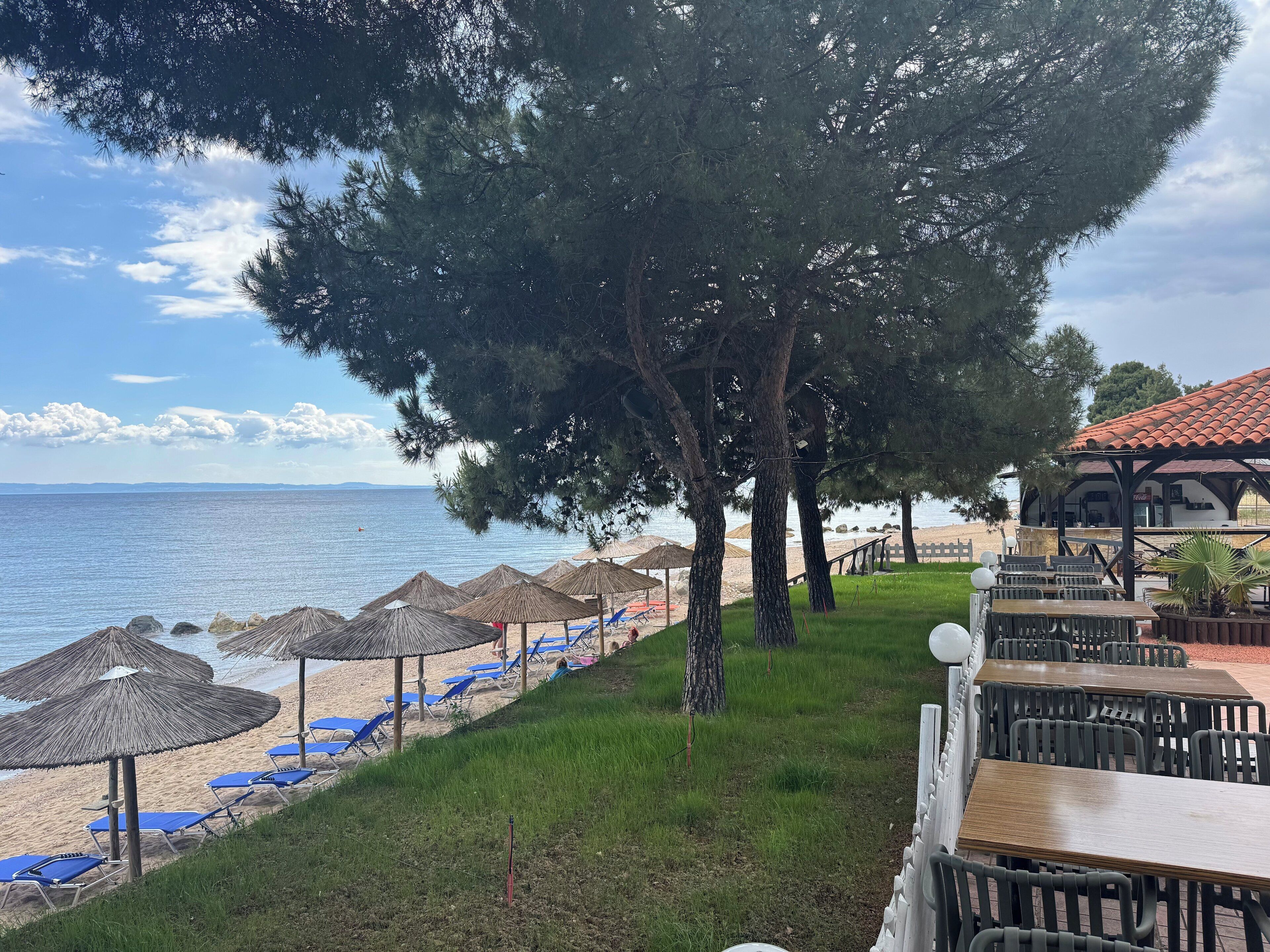 On the beach, beach bar