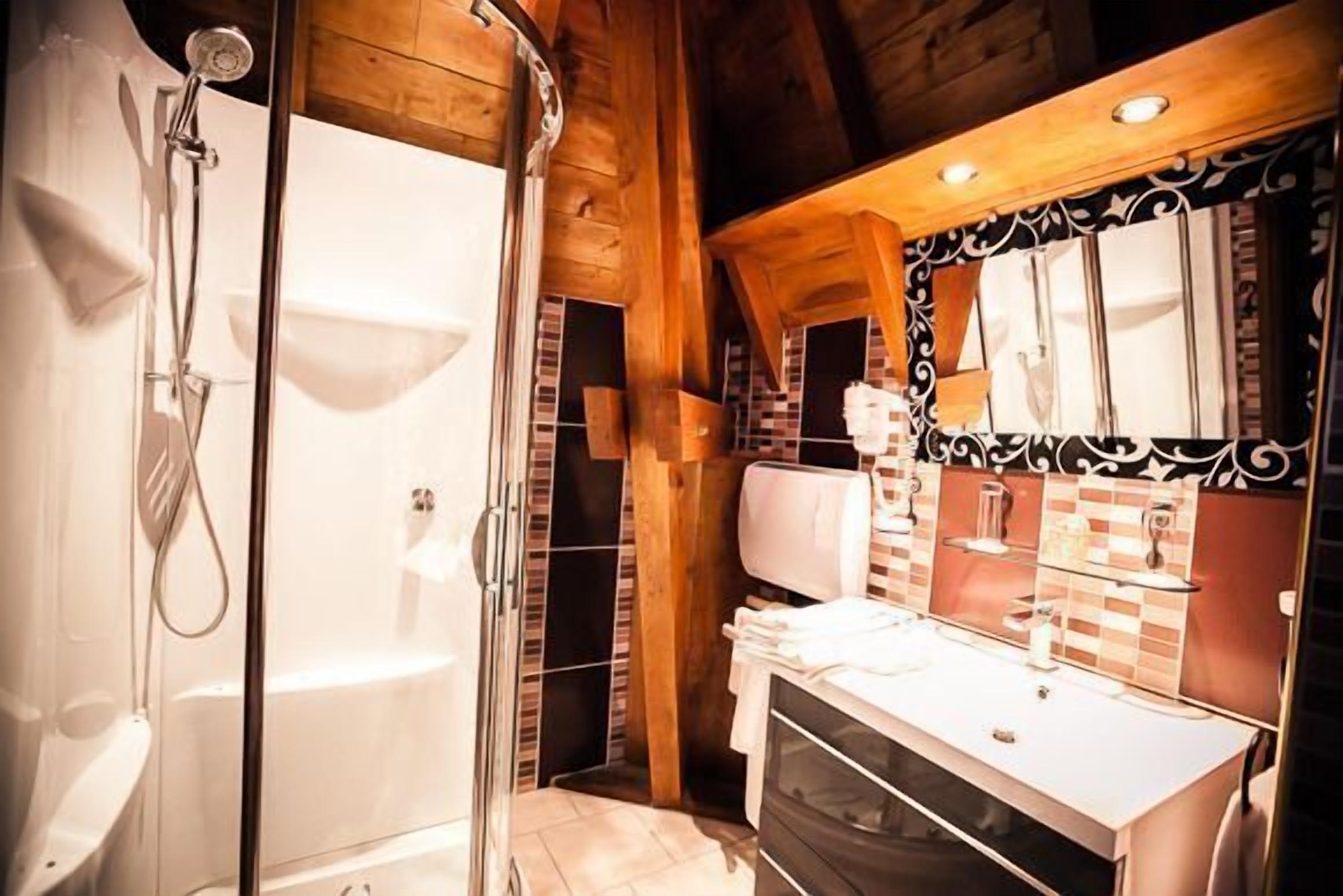 free toiletries, hair dryer, towels