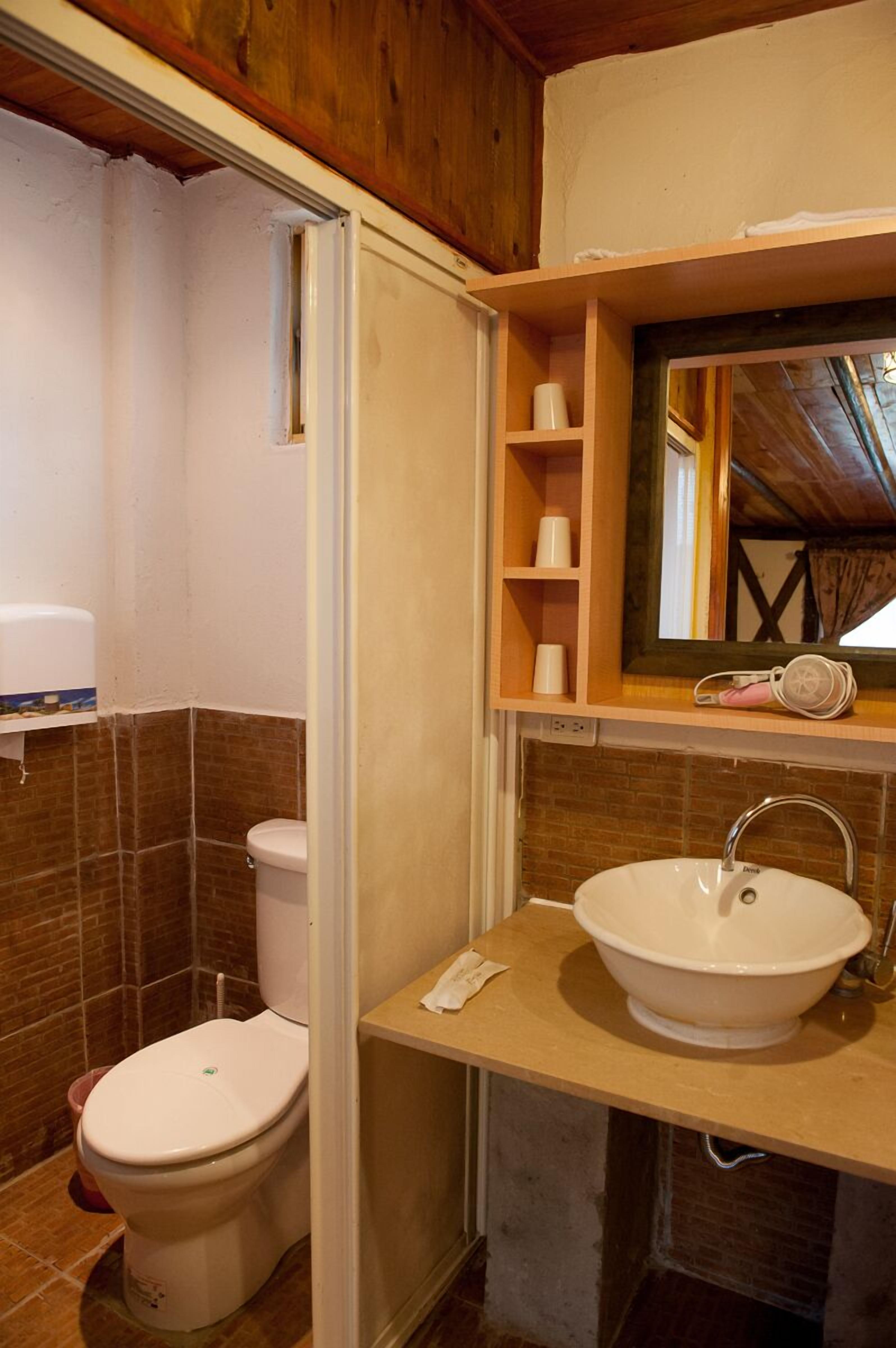 Klassieke tweepersoonskamer | Badkamer | Een douche, gratis toiletartikelen, een haardroger, badjassen