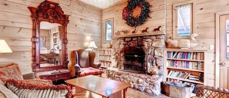 Chimenea, reproductor de DVD