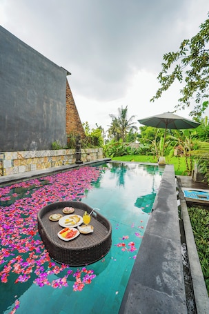 Vista del balcón. Ubud Sawah Homestay