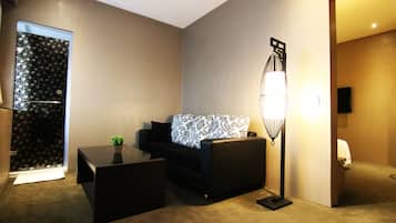 Deluxe Double Room, 1 Double Bed, Tower | Living area | LED TV