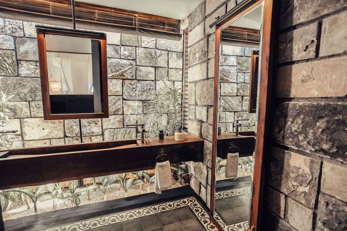 Bathroom | Shower, hair dryer, towels