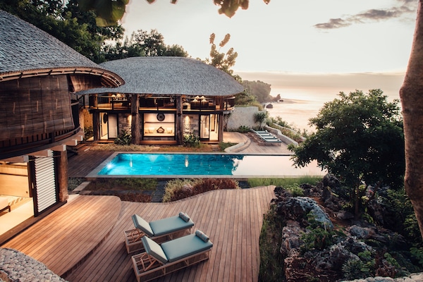 Villa, 4 Schlafzimmer, eigener Pool, Meerblick (Bajau) | Terrasse/Patio