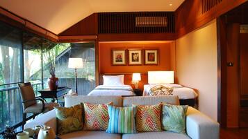 Ratree 1 Bedroom Villa | Living room | 42-inch flat-screen TV with satellite channels, TV