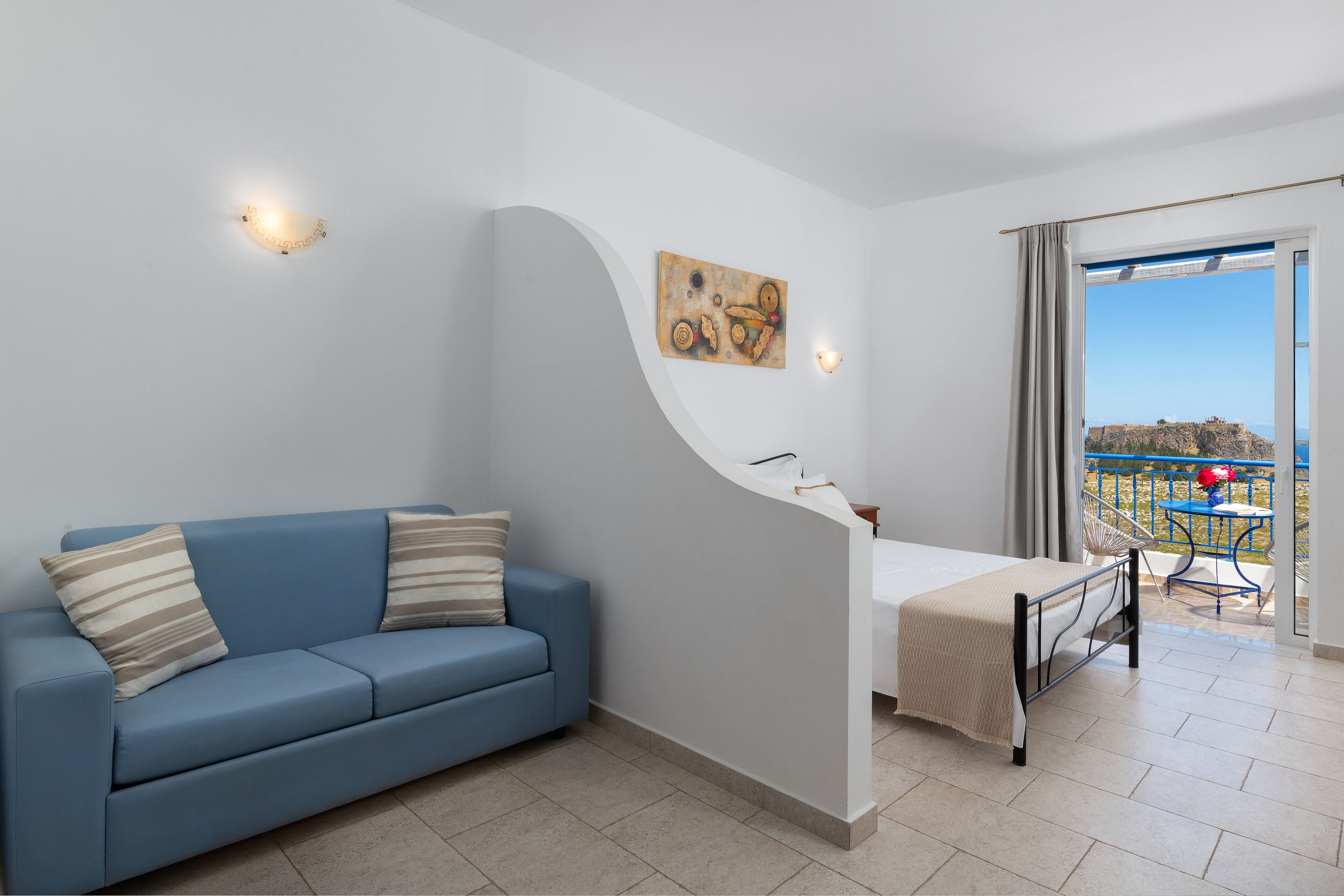 superior studio, sea view (acropolis view) | hypo-allergenic bedding, soundproofing, iron/ironing board