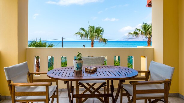 Leilighet, 1 soverom, sjøutsikt | Terrasse/patio