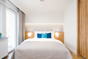 Comfort-Apartment, Balkon | Hochwertige Bettwaren, schallisolierte Zimmer, Bügeleisen/Bügelbrett