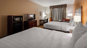 Standard Room, 2 Queen Beds, Accessible, Bathtub | Pillow-top beds, desk, laptop workspace, iron/ironing board