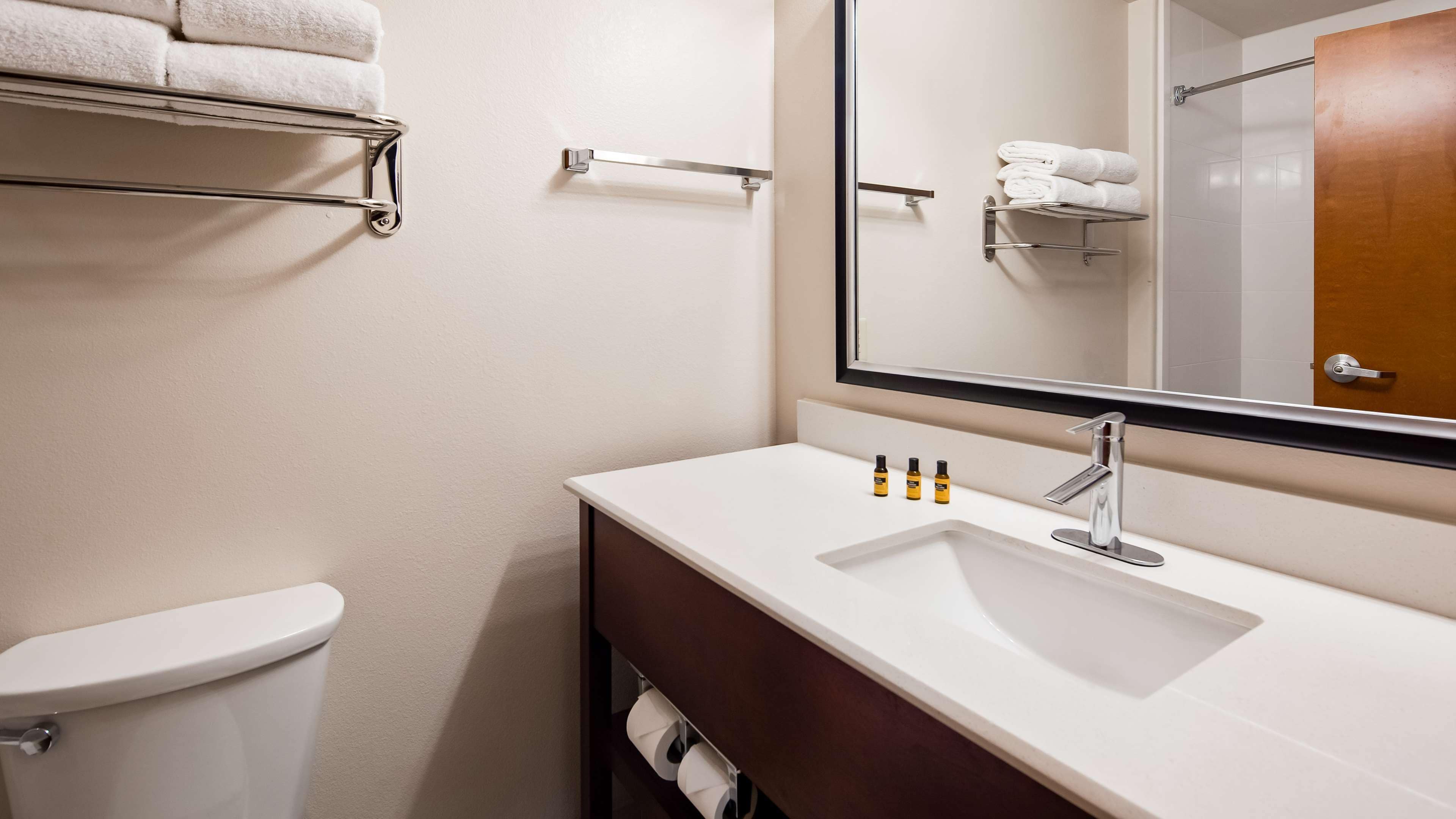 free toiletries, hair dryer, towels, soap